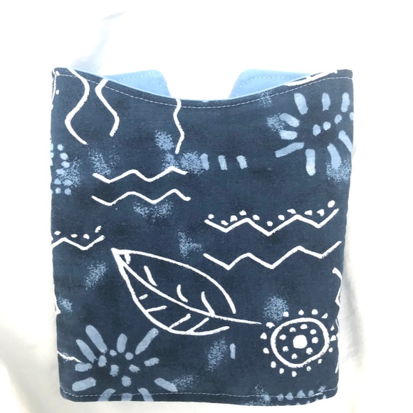 French Press Coffee Cosy Blue & White Print - Picture 3 of 4